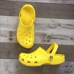 Yellow clogs crocs size 9